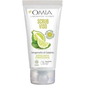 Omia Laboratori Ecobio Omia, Scrub Viso esfoliante anti-imperfezioni con Olio Essenziale di Bergamotto di Calabria, adatto per levigare la pelle e ridurre la dimensione dei pori visibili, Certificato Cosmos Organic, 75 ml