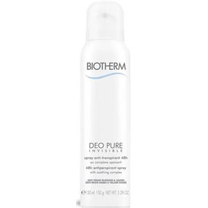 Biotherm Deo Pure Invisible Spray 150 ml - Deodorante Anti-Traspirante 48h con Complesso Lenitivo e Protezione Anti-Macchie