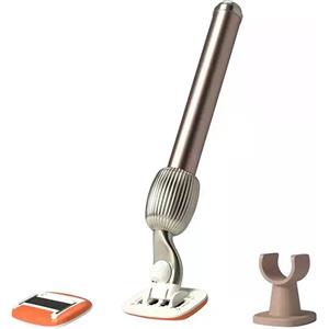 Fler Rasoio Riutilizzabile con 2 Lamette a 5 Lame e Supporto da Parete - Design Genderless