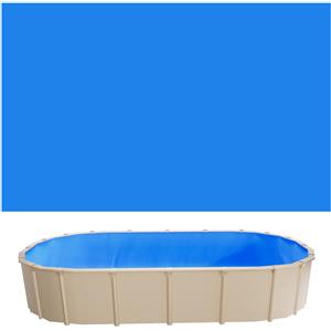 VEVOR Rivestimento Interno per Piscina Ovale 375 x 610 cm in PVC con Spessore di 0,4 mm e Toppe di Riparazione