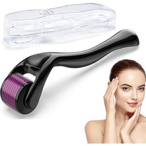 JIEYUCHU Dermaroller, 0.75mm Dermaroller Capelli, Mcroneedling Capelli, 660 Aghi Derma Rullo per Skin Care, Trattamento di Perdita Capelli,Delle Rughe, Cicatrici da Acne.