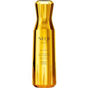 NEQI Spray Diamond Glass (180ml) - Finitura brillante effetto vetro - Termoprotettore fino a 230 °C - Anticrespo & anti-umidità - Per tutti i tipi di capelli
