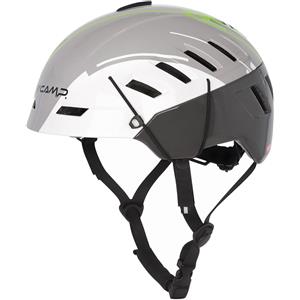CAMP Voyager Casco Arrampicata e Sci Alpino 54/58 cm Bianco/Grigio - Leggero, Comodo e Certificato EN 12492 e EN 1077/B