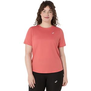 ASICS T-Shirt Core SS Donna - Maglia Corta in Tessuto Avanzato per Corsa, Rosa Scuro, Taglie XS-XL