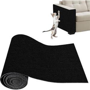 Xynovate Tappetino Tiragraffi Adesivo per Gatti, Protezione Divano Graffi Gatto, DIY Tiragraffi per Gatti, Riutilizzabile e Tagliabile, Ideale per Mobili e Pareti, Tiragraffi Divano,Nero
