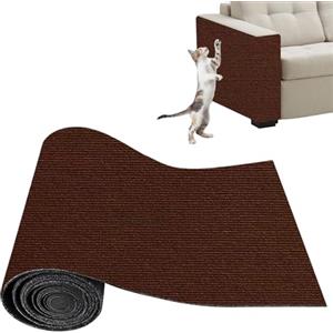 Xynovate Tappetino Tiragraffi Adesivo per Gatti, Protezione Divano Graffi Gatto, DIY Tiragraffi per Gatti, Riutilizzabile e Tagliabile, Ideale per Mobili e Pareti, Tiragraffi Divano,Marrone