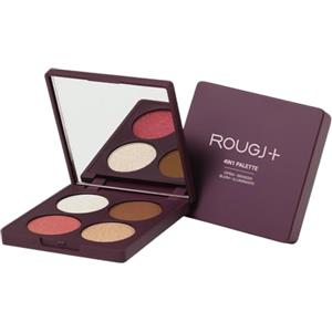 Rougj Smart Beauty 4in1 Palette Viso & Occhi - Contouring Viso in Polvere con Blush e Illuminanti, Mini Palette Compatta per Scolpire, Illuminare e Valorizzare l'Incarnato - Made in Italy