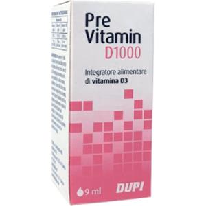 Dupi Italia Previtamin D 1000 - Integratore di Vitamina D3 9 ml per Ossa e Sistema Immunitario