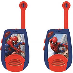 Lexibook, Spider-Man, Walkie-Talkie Digitale per Bambini, Raggio di Trasmissione 2 km, Funzione Luce Morse, Clip da Cintura per Il Trasporto, Funzionamento a Batteria, Blu/Rosso, TW25SP