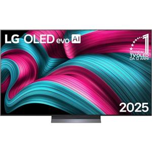 LG OLED evo AI C5 65 pollici, Smart TV 4K, Processore α9 Gen8, Brightness Booster, webOS con AI, Dolby Vision & Atmos, Gaming con VRR e GSYNC 4K@144Hz, OLED65C56LB 2025