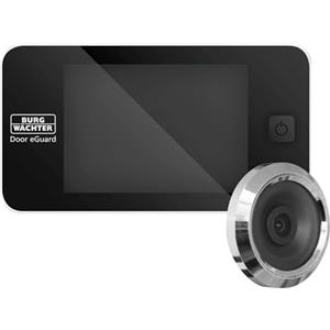 BURG-WÄCHTER Spioncino elettronico Door eGuard, Video sorveglianza esterno, Senza visione notturna, Spessore porte 38-110 mm, Display 3,2, DG 8100, Nero/bianco