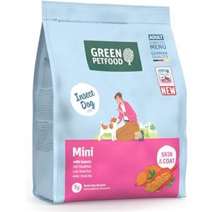 Green Petfood InsectDog Mini - Cibo Secco Senza Cereali per Cani di Piccola Taglia con Proteine di Insetti, Patate Dolci e Piselli, 900g
