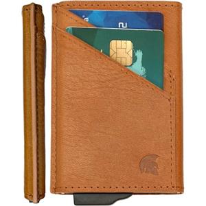 POWR Portafoglio porta carte RFID da uomo. Portafoglio minimalista per carte di credito da uomo, Marrone