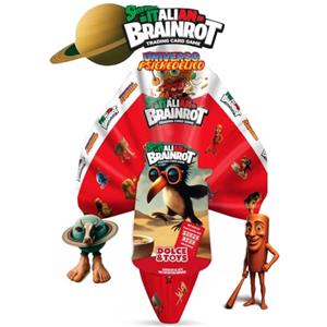 CandyFrizz Selection Uovo di Pasqua al Cioccolato al Latte con Sorpresa 150g / 220g / 250g - Personaggi per Bambini e Ragazzi - Idea Regalo Pasqua - Ufficiale (BRAINROT 150 gr)