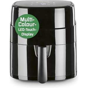 GOURMETmaxx Friggitrice ad aria calda 4,5L - Airfryer 1400W con display digitale a colori, timer, spegnimento automatico e protezione da surriscaldamento, accessori lavabili in lavastoviglie, friggere