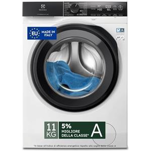 Electrolux EW7F411G Lavatrice a Carica Frontale, Tecnologia SteamCare e SensiCare+, Serie 700, 11 kg, 1400 Giri al Minuto, Cesto CareDrum, 847x597x636 mm, Bianco, Classe A