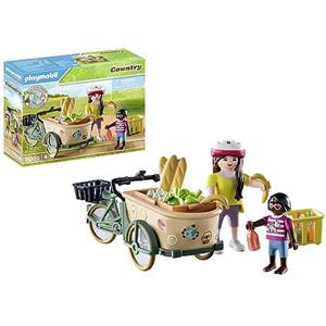 Playmobil Country 71306 Contadina con Bicicletta da Carico - Set da Gioco per Bambini dai 4 Anni