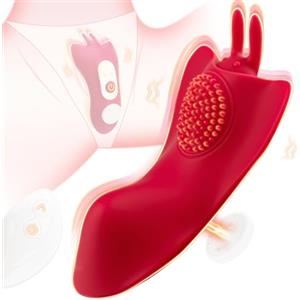 SSYYSEXY Stimolatore Clitoride Punto G Femminile Vibratoreper Donna Professionale Wireless Vibratori Rabbit Ovetto Vibrante Vibratore Farfalla Mutandine Vibratori Telecomando 10×10 Modalità Vibrazioni, Rosso