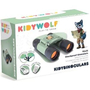 KIDYWOLF Kidybinoculars - Binocolo verde 10x25