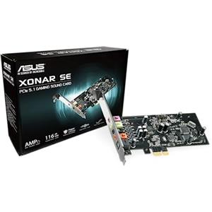 ASUS Xonar SE - Scheda audio da gioco 5.1 PCIe con audio ad alta risoluzione a 192kHz/24 bit e SNR a 116dB