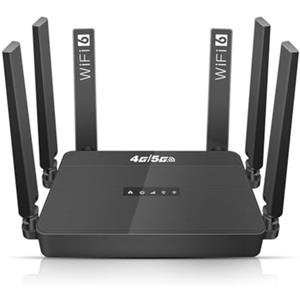 Tacdas Router Cellulare 5G 4G LTE Wi-Fi 6 con Slot per Scheda SIM, Supporto per 32 Utenti, Router Wi-Fi Wireless per L'Europa