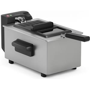 Tristar Friggitrice, 3L, Zona Fredda, Termostato regolabile fino a 190°C, Parti lavabili in lavastoviglie, Finestra, Avvolgicavo, Protezione surriscaldamento, Design compatto, FR-9327