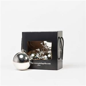 Giulia Grillo Sfera Natalizia Lucida argento (4, ⌀10cm)