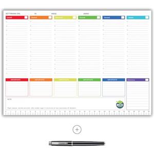 Generico Planner Settimanale 2026 con Penna in Omaggio - Agenda 2026 per Pianificazione Settimanale, Appuntamenti e Obiettivi - Organizzatore Personale per Lavoro, Studio e Casa