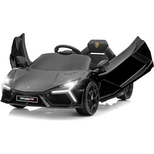 LALAHO Macchina Elettrica per Bambini 12V LAMBORGHINI REVUELTO，Telecomando e Velocità 3-5km/h, Età 3-5 Anni (Nero)
