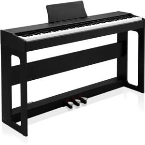 LEADZM Pianoforte Digitale a 88 Tasti, Tastiera Completamente Pesata, Pianoforte Elettrico con MIDI USB, Audio Bluetooth e Altoparlanti Stereo, 128 Toni e Ritmi, Sistema a 3 Pedali (Nero)