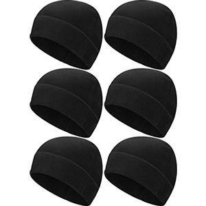 Geyoga - Berretto invernale in pile caldo e polare, con teschio, spesso antivento, unisex, per esercizi all'aperto, colore: nero