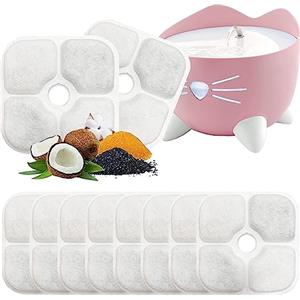 BMHNQ Filtri Fontanella Per Gatti Pixi 10 Pezzi - Compatibile Catit Pixi Cat - Effetto Triplo Con Resina e Carboni Attivi