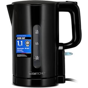 Clatronic Bollitore Clatronic 1L | 900W | Senza BPA | Comando con una sola mano | Indicatore del livello dell'acqua | Bollitore | Protezione contro il surriscaldamento | WK 3834 nero