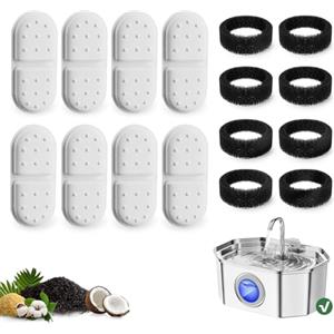 Apauk Filtri e spugne di ricambio,fontanella per gatti,fontana per gatti e cani di piccola taglia(8+8)