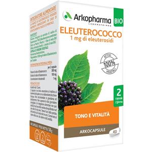 ARKOFARM Eleuterococco Bio - Integratore Energizzante in Capsule da 40 per Vegani