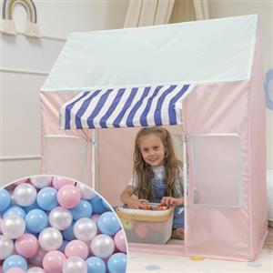 Selonis Casetta Tenda Da Gioco Con 100 Palline Di Gelateria Pieghevole Per Bambini Facile Da Montare E Smontare Per Interni Ed Esterni Con Finestre E Porte