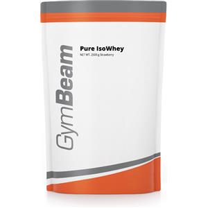GymBeam Pure IsoWhey 2500 g - Isolato di Proteine del Siero di Latte, 86% Proteine, Basso Contenuto di Grassi e Zuccheri, Gusto Fragola