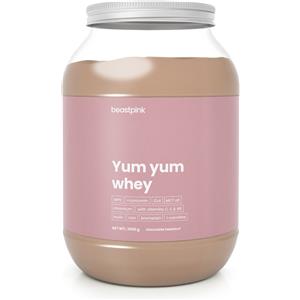 BeastPink Yum Yum Whey 1000 g - Proteine del Siero di Latte per Donne, Gusto Cioccolato e Nocciole, Arricchite con Vitamine e Minerali