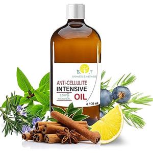 B.O.T cosmetic & wellness Olio Anticellulite, Ultra Intensivo, Snellente, 100 ml, Olio di Massaggio, Dimagrante, Drenante, Donna, Uomo, 100% Naturale, Penetra 6 volte più in profondità che una crema, Coppettazione