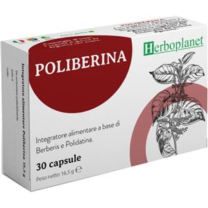 Herboplanet Poliberina 30 Compresse - Integratore Digestivo a Base di Berberis e Polidatina