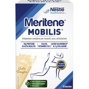 Nestlé Meritene Mobilis Gusto Vaniglia - Integratore Alimentare per Muscoli, Ossa e Articolazioni - 10 Bustine da 21 g