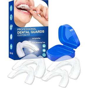 BAUCH 4 Pezzi Bite Bruxismo Notturno, Mouth Guard Teeth Grinding, Bait Protezione Denti Notturno, Bite Notturno, Modellabile Mouth Guard, Anti Digrignamento dei Denti, Migliorare il Sonno(2 Dimensioni ）