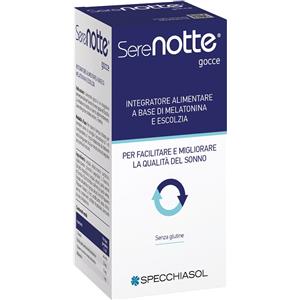 Specchiasol Serenotte Gocce 20ml - Integratore per il sonno con Escolzia, Melatonina e L-teanina