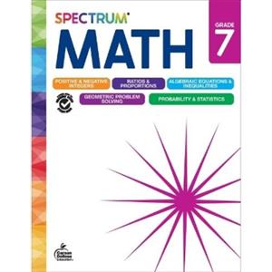 Spectrum Carson Dellosa Education Elise C Spectrum Math Workbook, Gr (Tascabile)