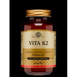 Solgar Vita K2 - Integratore Vegetale di Vitamina K2 per Ossa Normali, 50 Capsule