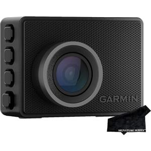 Garmin Dash Cam 47, 1080p angolo 140 gradi, GPS, display LCD, controllo vocale, sorveglia l'auto in sosta, salvataggio in cloud, Nero