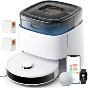 Lefant M3 Robot Aspirapolvere Lavapavimenti con Mappatura, 12000Pa, Svuotamento Riempimento, Lavaggio e Asciugatura Automatici, Laser dTOF, Evitamento Degli Ostacoli PSD, Compatibile Wi-Fi 2.4G e 5G