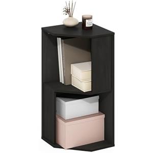 Furinno ECON Mensola Angolare, Libreria Angolare A 4 Ripiani, Scaffale Portaoggetti, Scaffale Espositivo, Libreria, Per Organizzazione E Contenimento In Soggiorno, Ufficio Domestico, Espresso