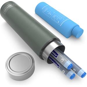 DISONCARE 60H Porta Insulina Termico da Viaggio 3 Penna Borsa Termica Piccola per Medicinali Borsa Frigo Farmaci Portatile per Diabetici con 2 ghiaccio丨QR Etichetta Medica(Verde)