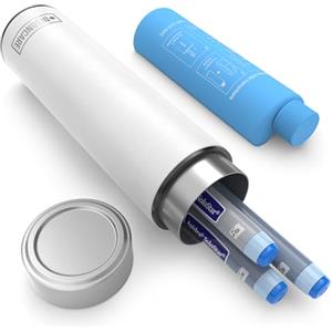 DISONCARE 60H Smart Borsa Termica Insulina Temp-display,Borsa Frigo Per Medicinali Per Lunghi Viaggi,Astuccio Insulina Portatile per Diabetici Con QR Etichetta Medica(Polar Bianco)